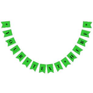 Neon Lime Green Solid Colour Custom Bunting