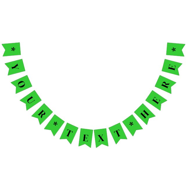 Neon Lime Green Solid Colour | Custom Bunting (All)