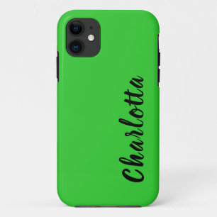 Neon Lime Green Solid Colour Custom Personalise Case-Mate iPhone Case