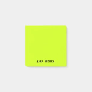 Neon Lime Professional Minimalist Black Script Post-it Notes