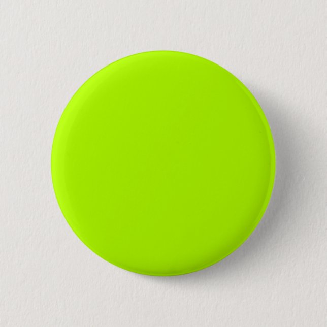 Neon Lime Solid Colour | Classic 6 Cm Round Badge (Front)