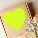 Neon Lime Yellow Solid Colour | Classic | Elegant Heart Sticker<br><div class="desc">Neon Lime Yellow Solid Colour | Classic | Elegant | Trendy | Stylish | Gift</div>