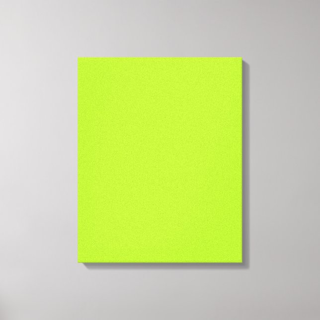 Neon Limeade Yellow Green Solid Colour Background Canvas Print (Front)