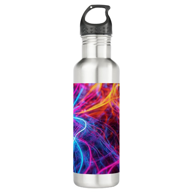 Neon Lines 710 Ml Water Bottle (Front)