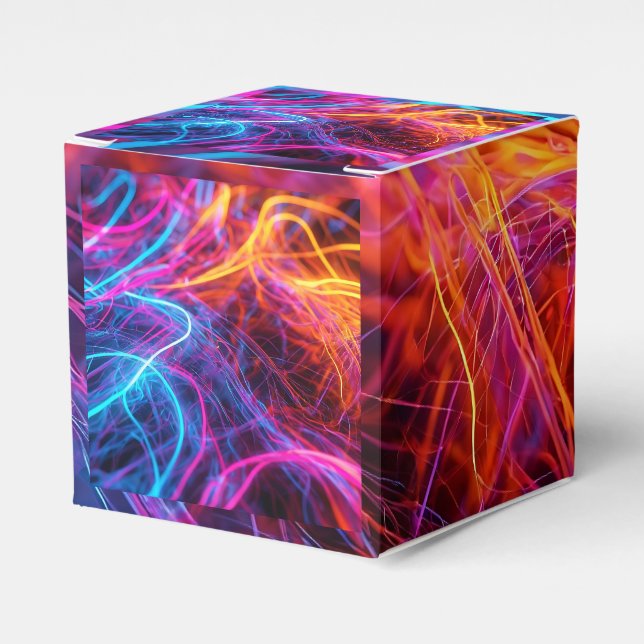 Neon Lines Favour Box (Front Side)