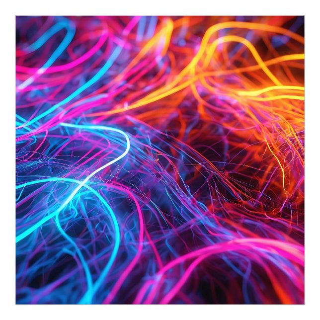 Neon Lines Photo Print (Front)