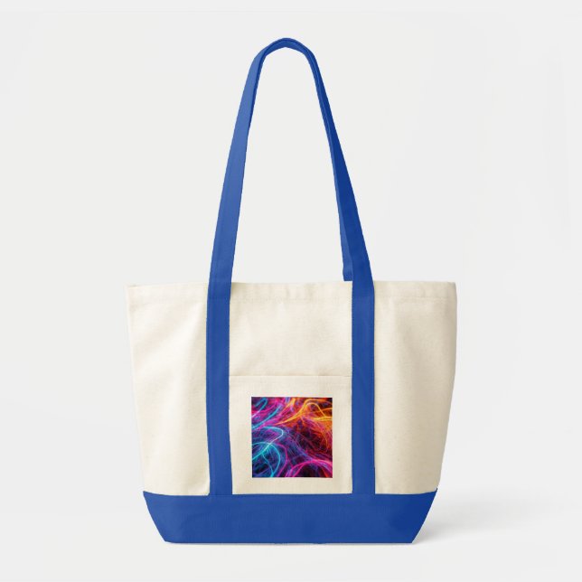Neon Lines Tote Bag (Front)