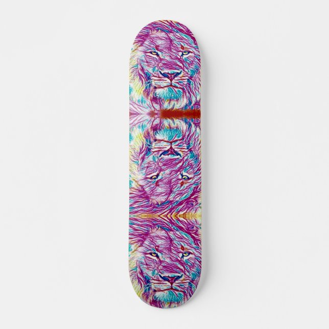 Neon Lion Burn Element Custom Pro Banger Board Skateboard (Front)