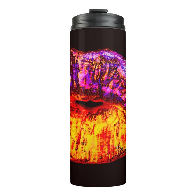 Neon lips thermal tumbler (Front)