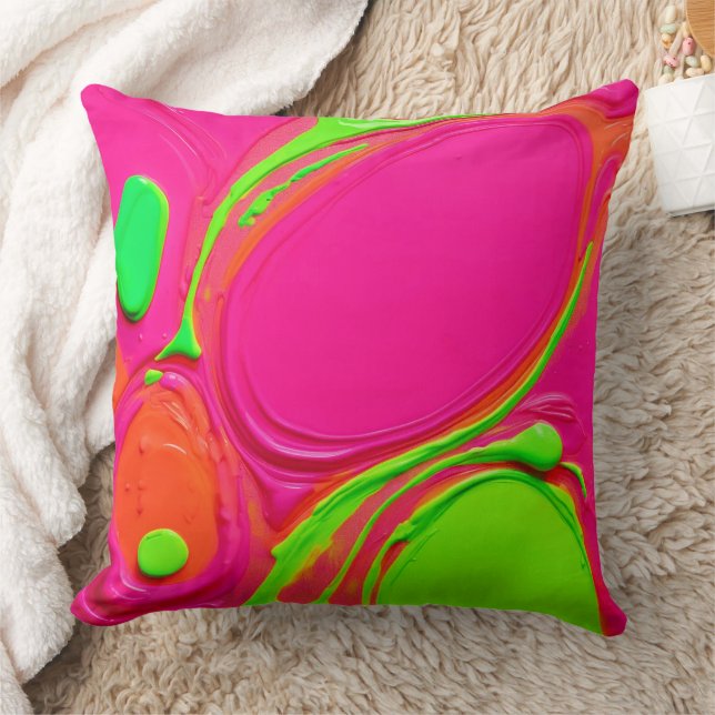 Neon Liquid Paint Dance Cushion (Blanket)