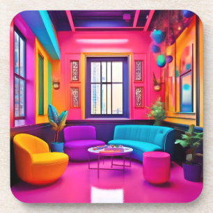 Neon Living Room Bold Colours Coaster
