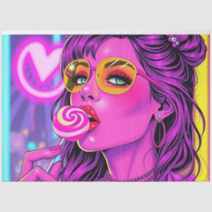 Neon Lollipop Decoupage Paper   Tissue Paper