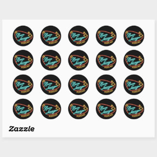 Neon Lounge Logo Stickers
