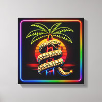 Neon Lux Miami Nights Diamond encrusted snake