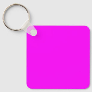 Neon Magenta Solid Colour Classic Key Ring