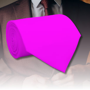 Neon Magenta Solid Colour Classic Tie