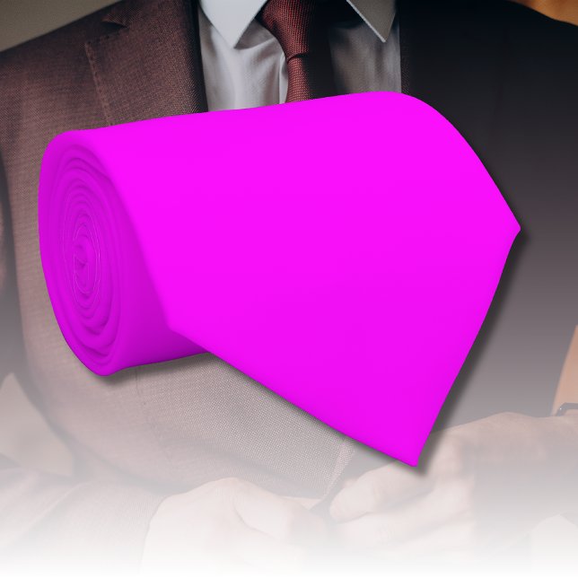 Neon Magenta Solid Colour | Classic Tie (Creator Uploaded)