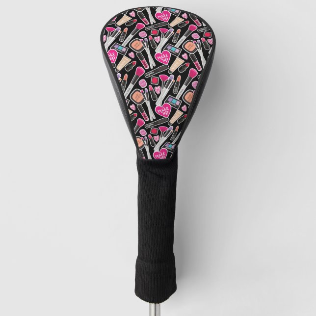 Neon Makeup Pattern Golf Head Cover (Front)