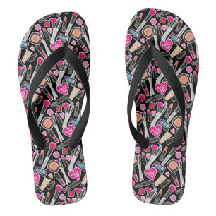 Neon Makeup Pattern Jandals
