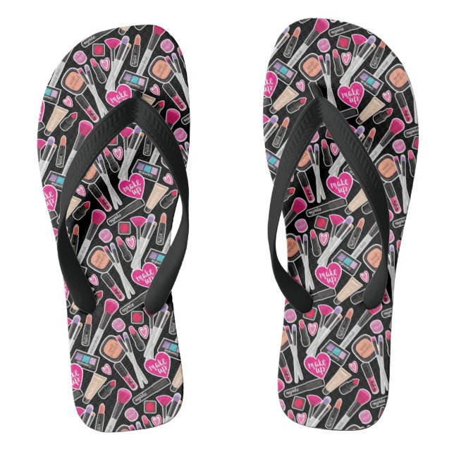 Neon Makeup Pattern Jandals (Footbed)