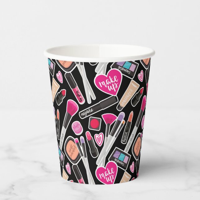 Neon Makeup Pattern Paper Cups (Left)