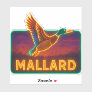 Neon Mallard Sticker