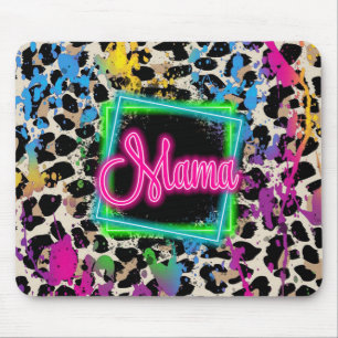 Neon mama mouse pad