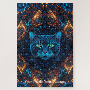 Neon Mandala Majesty Jigsaw Puzzle