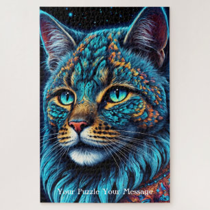 Neon Mandala Majesty Jigsaw Puzzle