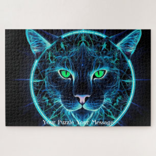 Neon Mandala Majesty Jigsaw Puzzle