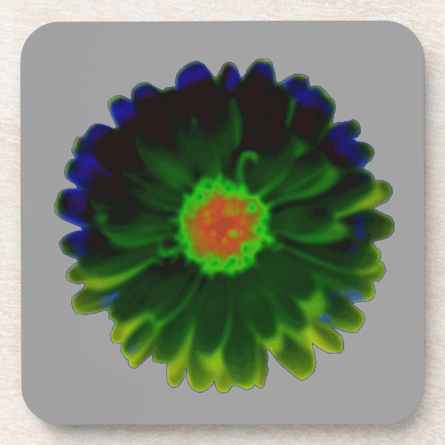 Neon Marigold Cork Coaster (Front)