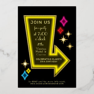 Neon Marquee Arrow Party
