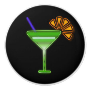 Neon Martini Ceramic Knob