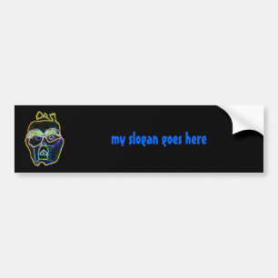 Neon Mask bumper sticker
