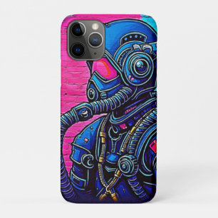 Neon Masked Wall Graffiti Figure Art Case-Mate iPhone Case