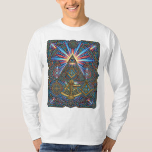 Neon Masonic Geometry T-Shirt