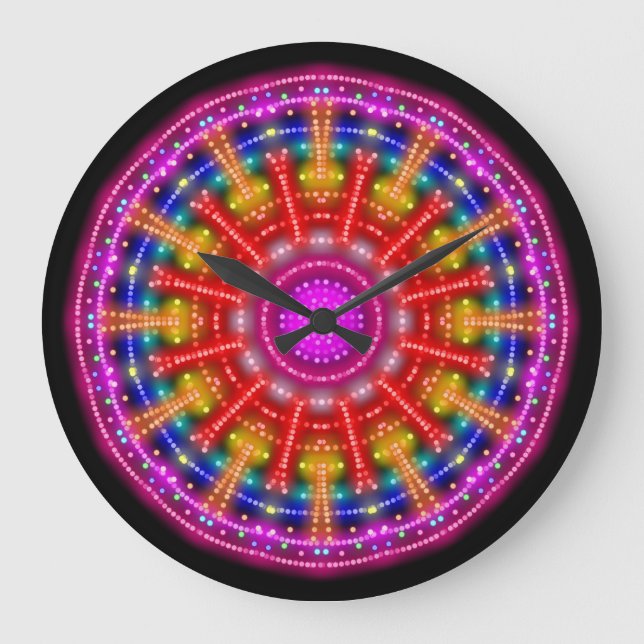 Neon Medallion Large Clock (Front)