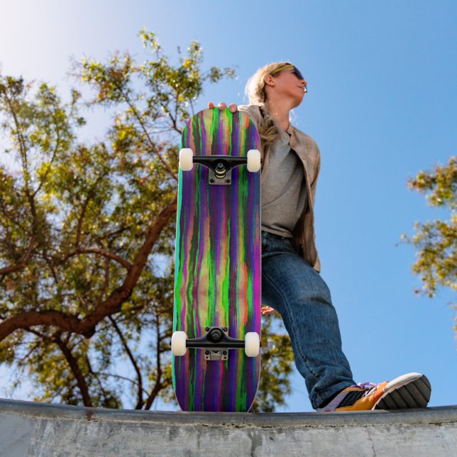 Neon Melted Stripe Skateboard (Outdoor 1)