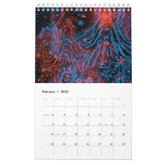 neon mermaid calander calendar