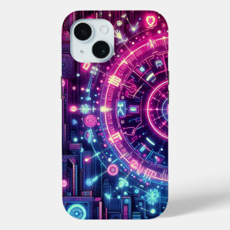 Neon Metropolis iPhone 15 Case
