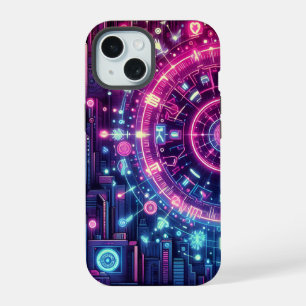 Neon Metropolis iPhone 15 Case