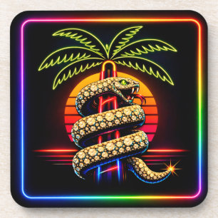 Neon Miami Nights Diamond opulence Luxury  Coaster