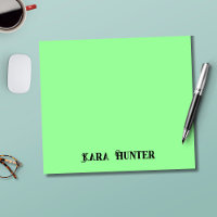 Neon Mint Colour | Modern Black Personalised Scrip
