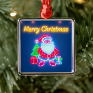 Neon Modern Christmas Holiday Collection Metal Tree Decoration