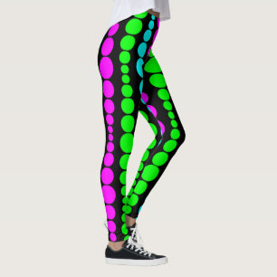 Neon Modern Rectangles  Leggings