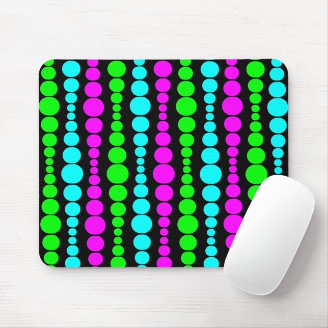 Neon Modern Rectangles  Mouse Pad (With Mouse)