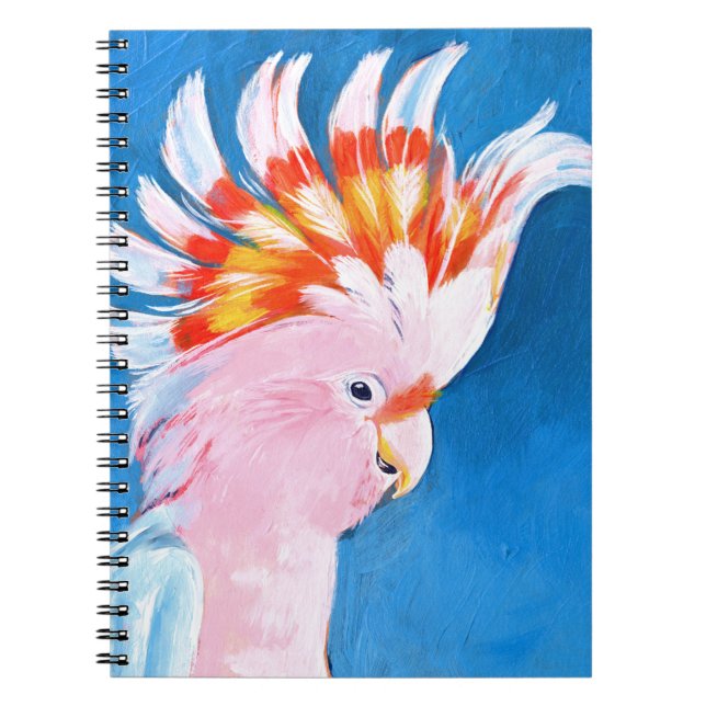 Neon Mohawk - Pink Cockatoo Notebook (Front)