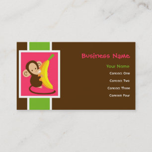 Neon Monkey Business Cards