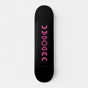 Neon Moon Phases Skateboard