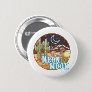 Neon Moon Retro Western 6 Cm Round Badge